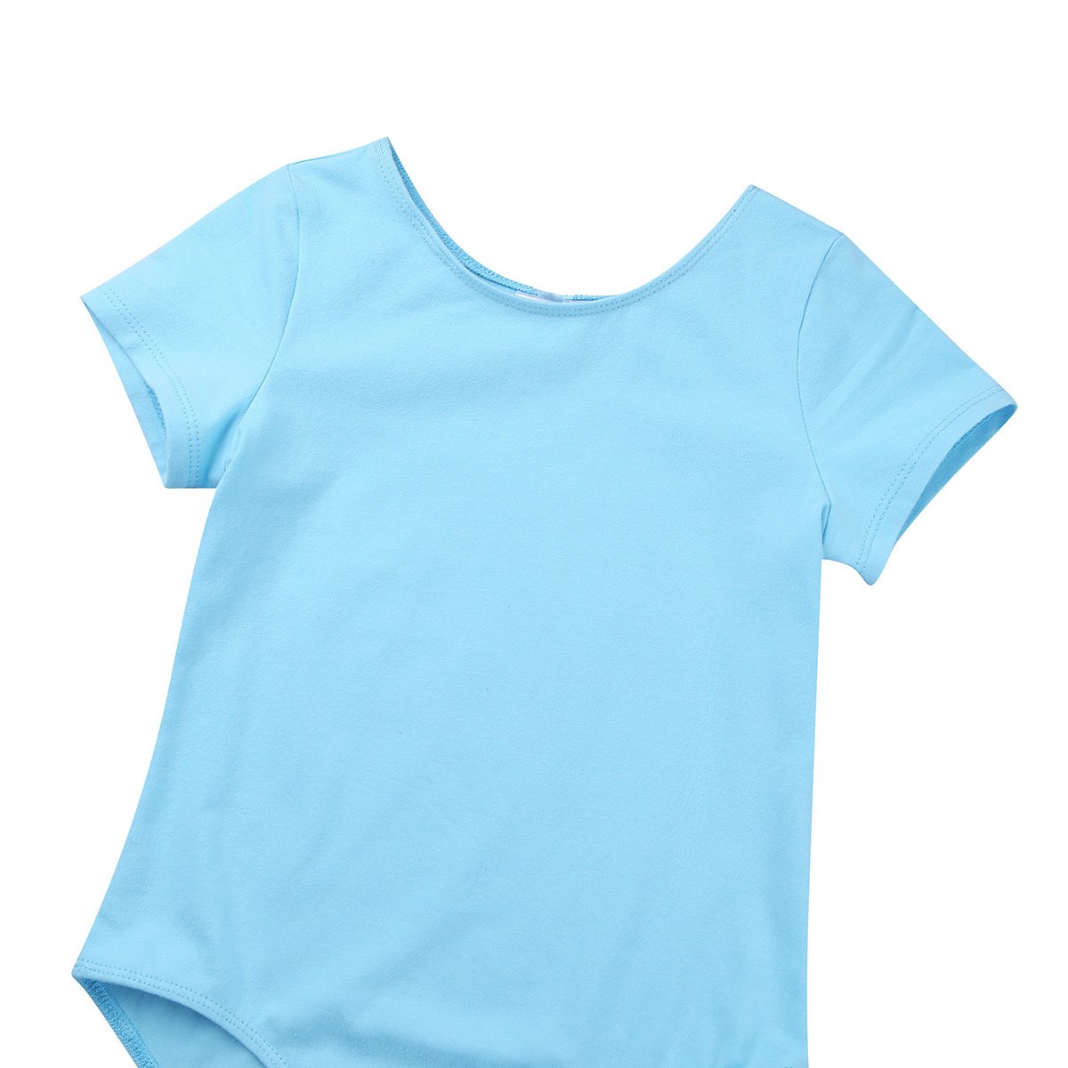 Girls Ballet Leotard with Chiffon Tutu Skirt - Classic Dancewear for Kids, Short Sleeve Athletic Leotard - Perfect for Ballet Class, Recitals & Dance Performances