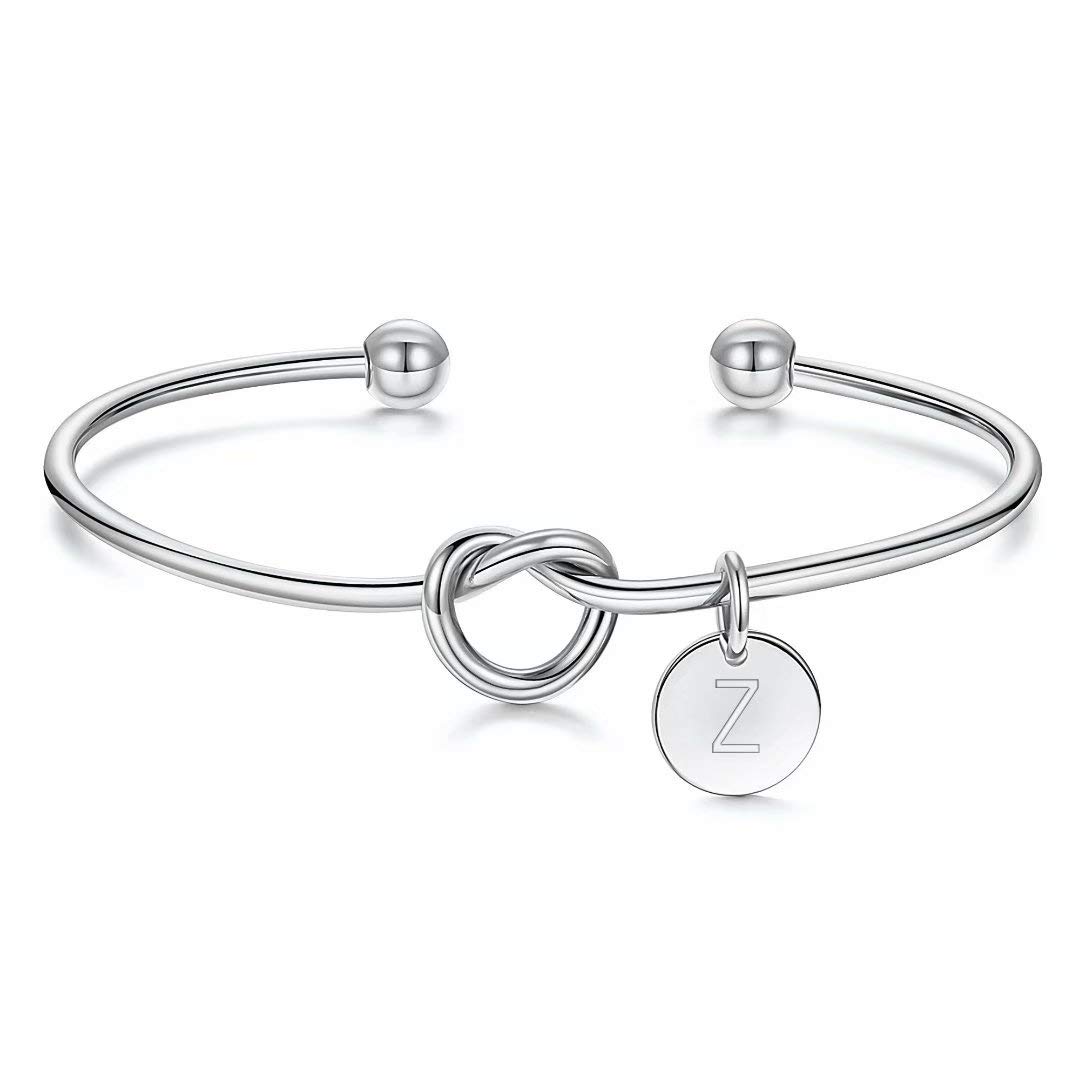 Elegant M MOOHAM Bridesmaid Proposal Gift Set - Personalized Initial Bracelet with 26 Letter Options, Wedding Party Keepsake in Gift Box with Cards - Perfect for Bridal Showers, Bachelorette Parties & Wedding Celebrations