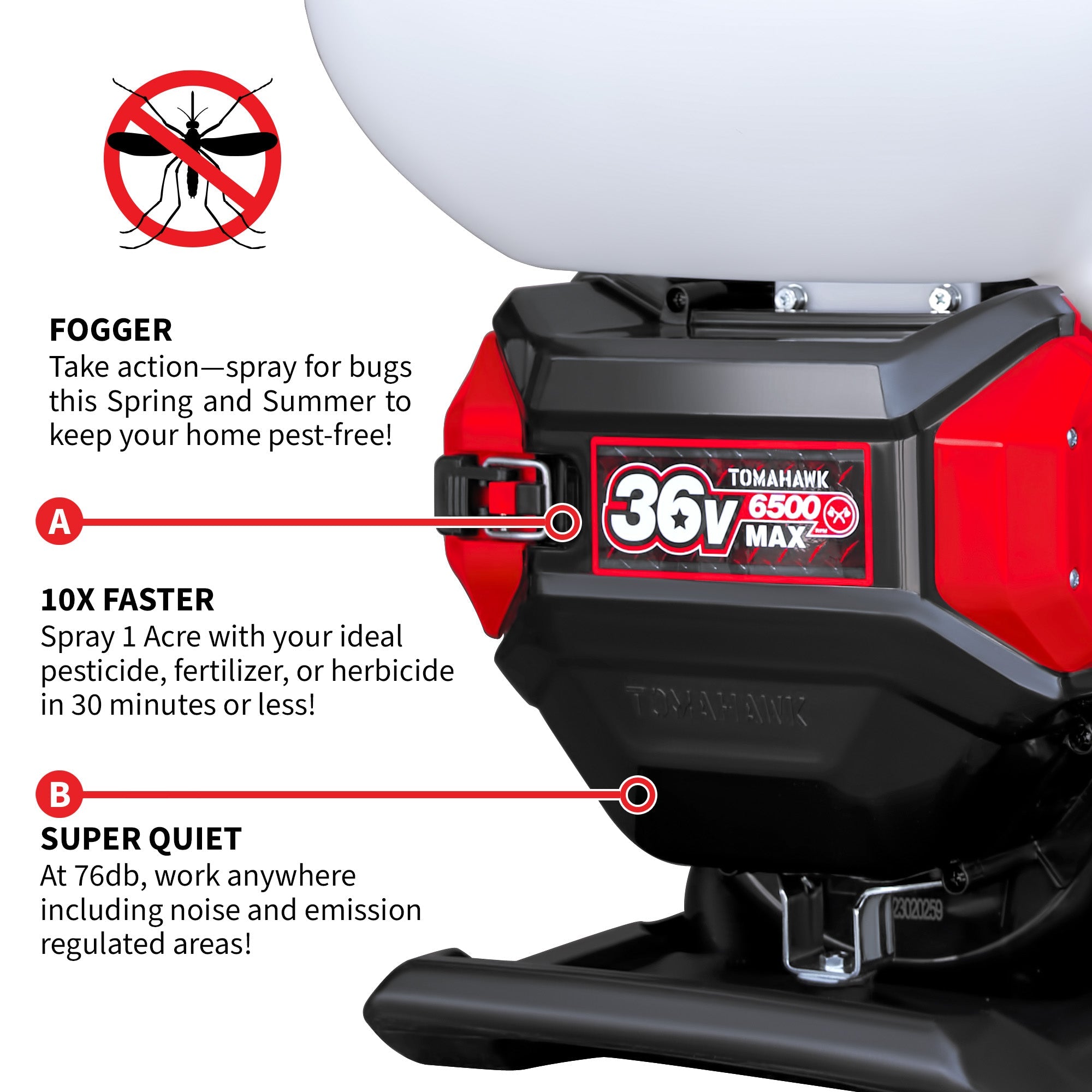36V 4 Gallon Battery Powered Backpack Mosquito Fogger Sprayer for Pest Control - Kills Ticks, Fleas, Flies & Mosquitoes - Ideal for Yard, Garden & Outdoor Use