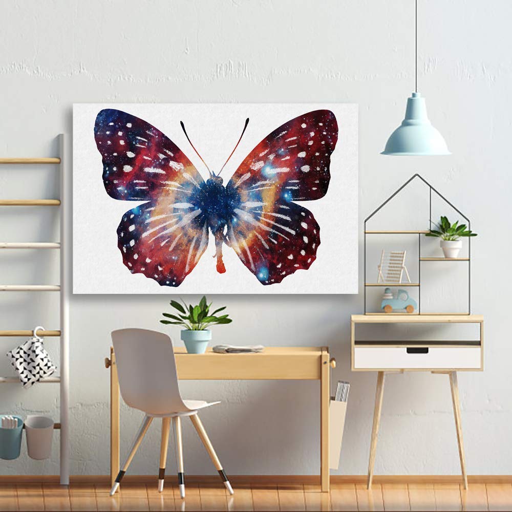 Beautiful Butterfly Giclee Canvas Wall Art - 12x18 Inches, Vibrant Home Decor for Bedroom, Living Room, Office & Nursery
