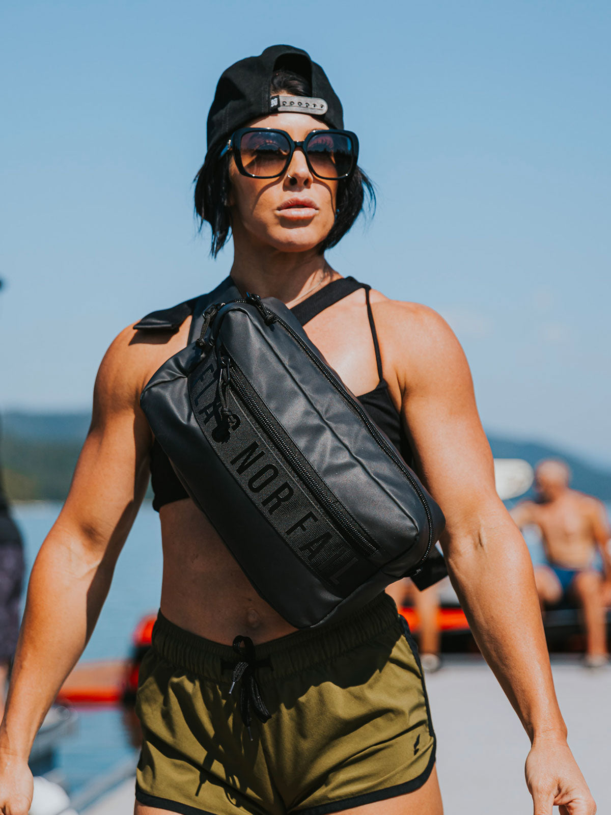 Momentum 7L Sling Bag for Men & Women - Lightweight Crossbody Shoulder Bag - Perfect for Travel, Hiking, Gym & Everyday Use - Black