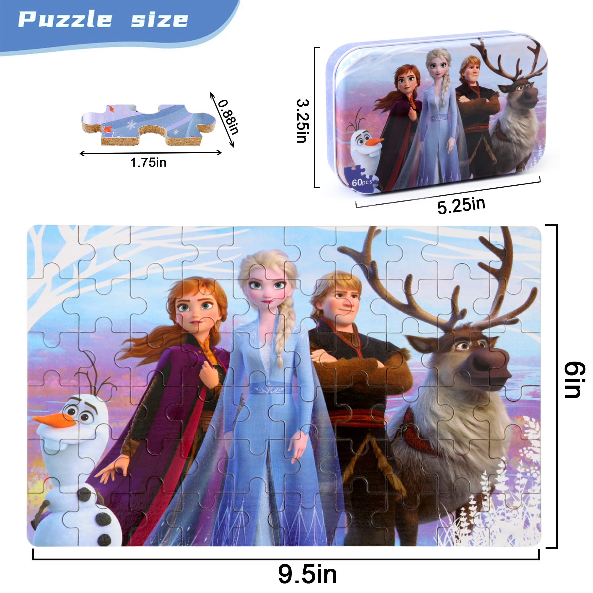 **60-Piece Educational Jigsaw Puzzle for Kids Ages 3-8 – Fun Learning Toy for Boys & Girls in Durable Metal Box – Perfect for Birthday Gifts, Classroom Activities & Family Game Night**