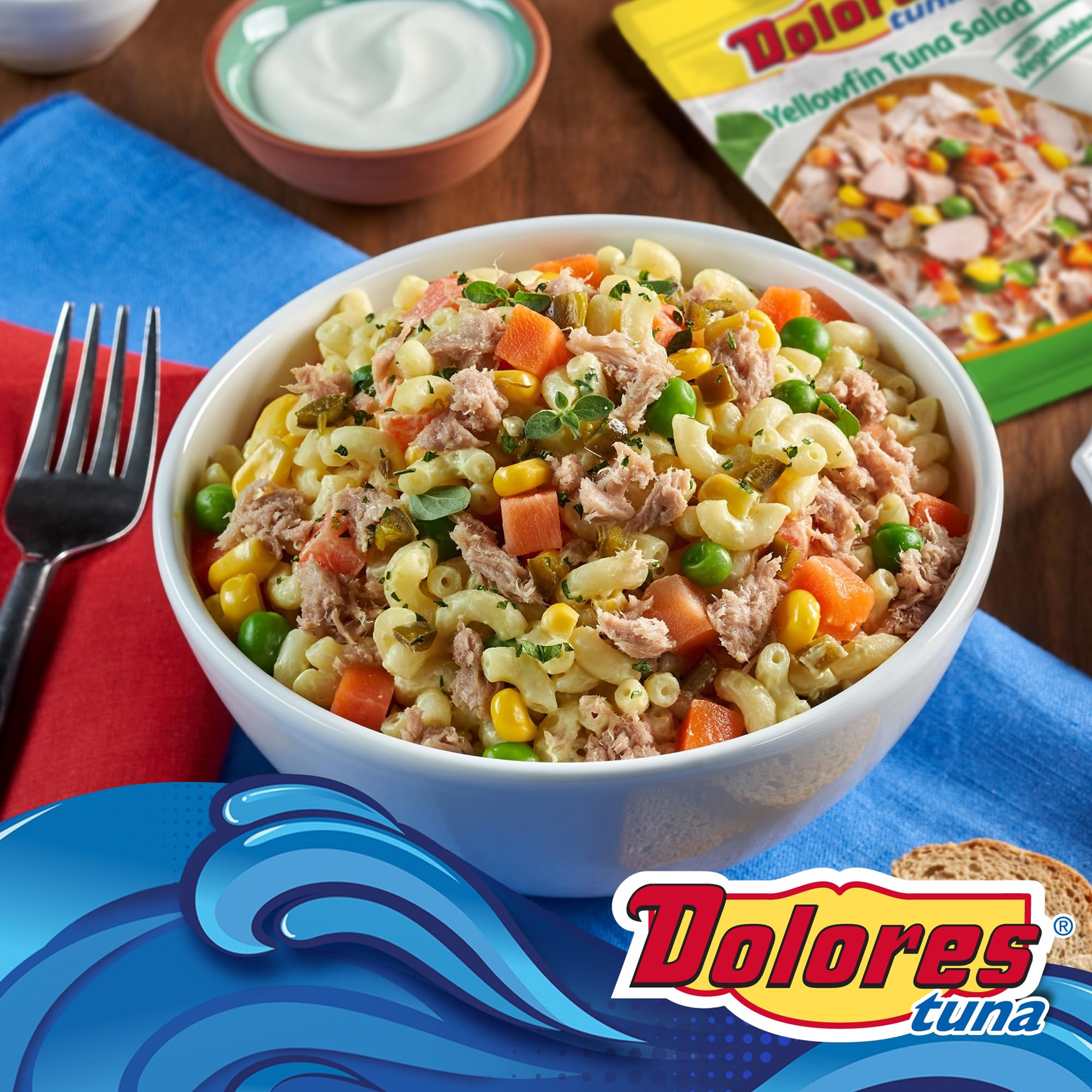 Premium Dolores Chunk Light Yellowfin Tuna Salad with Mixed Vegetables - 3 oz Cans (Pack of 24) | High Protein, Low Carb Meal for Lunches, Camping & Emergency Food Supply