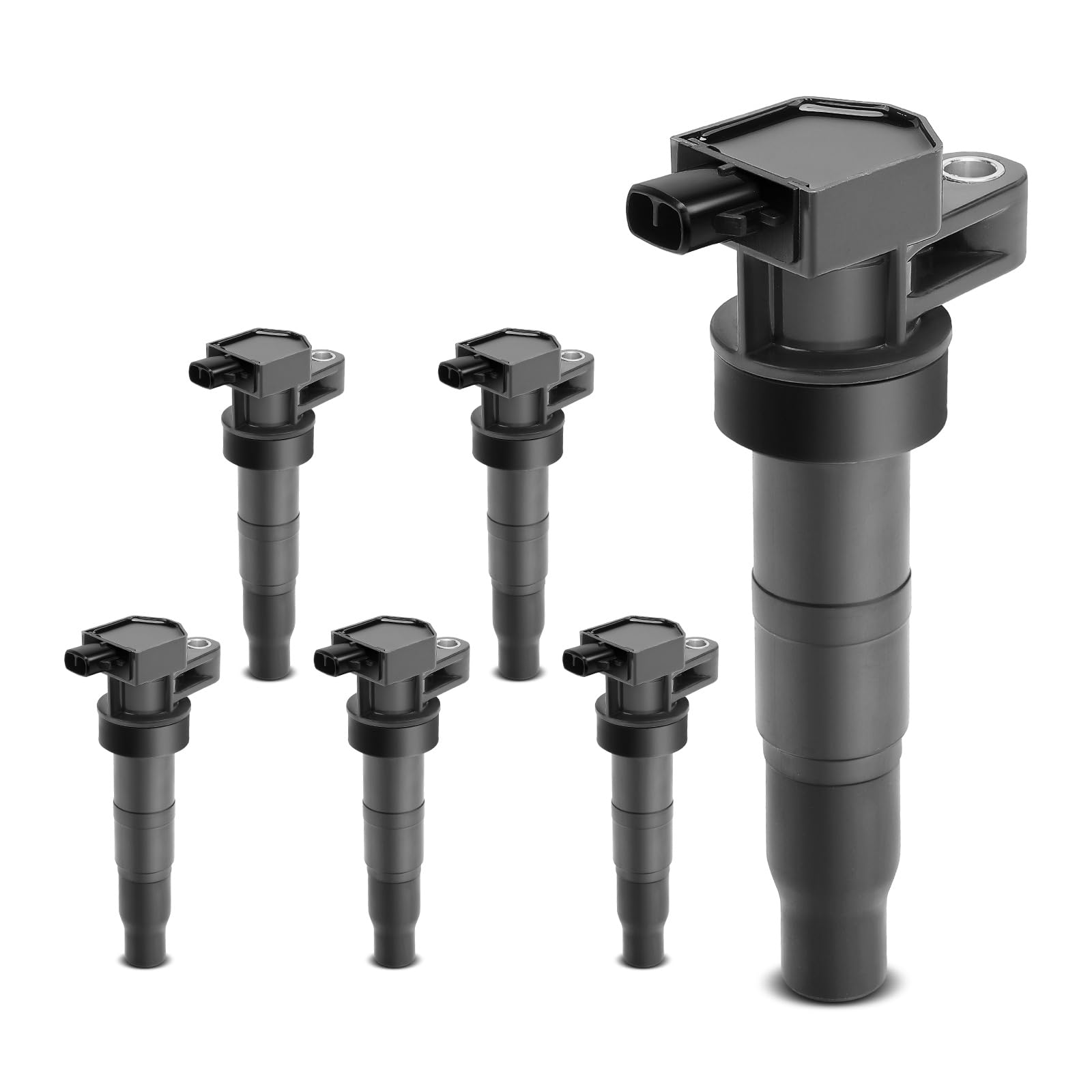 YHTAUTO 6-Pack Ignition Coil Set Replacement for Hyundai & Kia 3.3L 3.5L 3.8L Engines - Compatible with Azera, Genesis Coupe, Santa Fe XL, Sonata, Amanti, Borrego, K900, Sedona, Sorento - Replaces OEM 27301-3C000 - Perfect for Engine Misfire Repair & Performance Upgrade