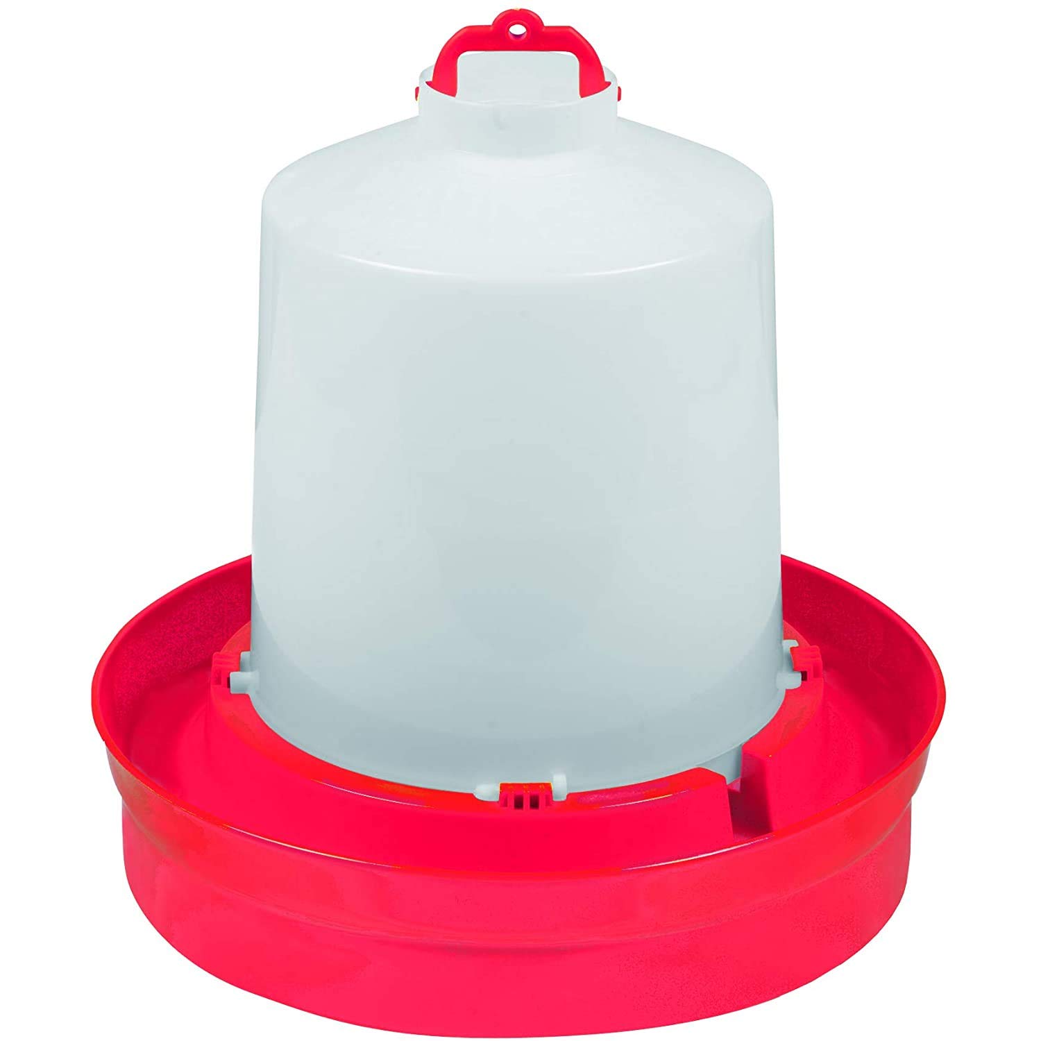 Little Giant DBW2 Deep Base Automatic Poultry Waterer Dispenser - 2 Gallon (5 Pack) Red - Automatic Chicken Water Feeder for Coops, Farms & Backyard Birds - Perfect for Chickens, Ducks & Small Poultry