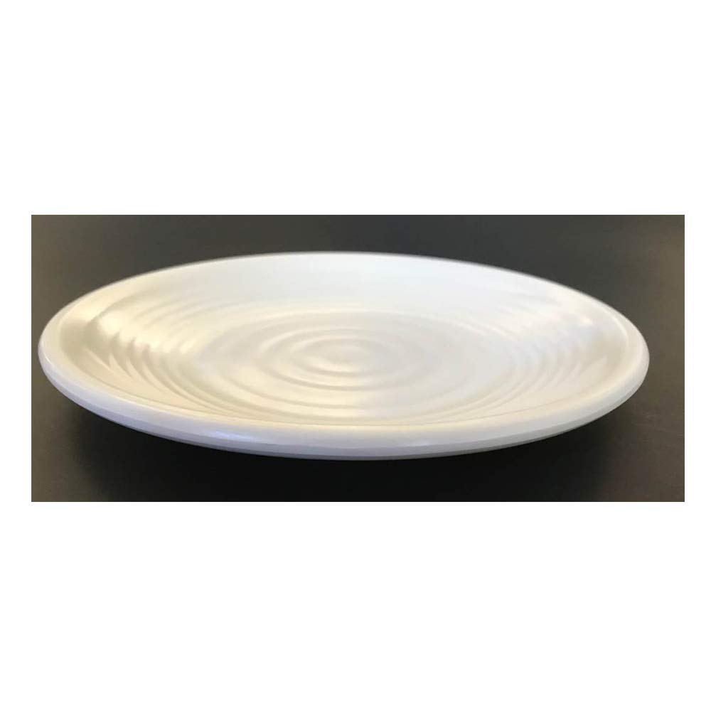 48-Pack 8-Inch White Melamine Round Dinner Plates – Durable Salad, Rice & Sushi Serving Dishes for Restaurants, Catering & Outdoor Dining