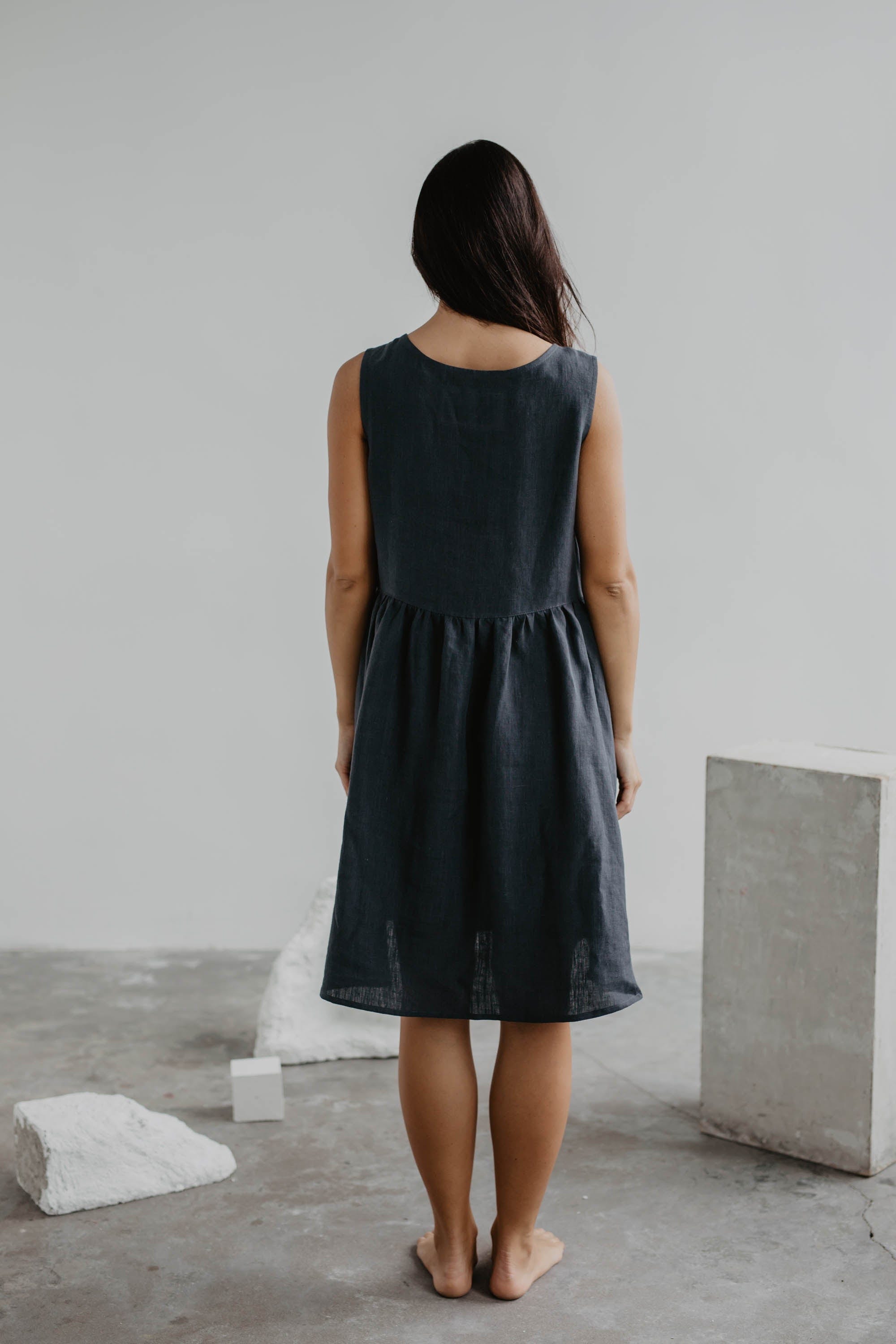 Stylish Hazel Women's Linen Sleeveless Summer Dress - Breathable & Comfortable in Multiple Colors | Perfect for Beach Vacations, Casual Outings & Summer Weddings
