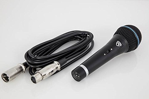 Rockville 2 RMC-XLR Dynamic Cardioid Professional Metal Microphones with XLR Cable - Ideal for Live Performances, Studio Recording & Podcasting