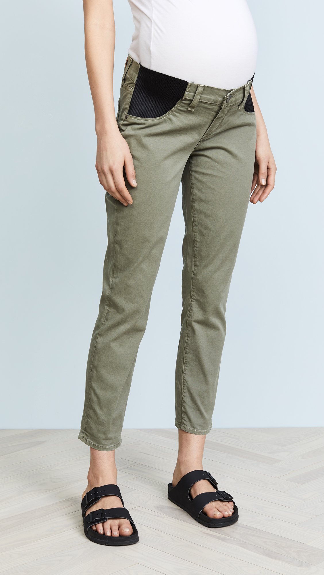 PAIGE Women's Brigitte Maternity Jeans - Stretchy Comfort Fit for Pregnancy | Perfect for Work, Casual & Everyday Wear