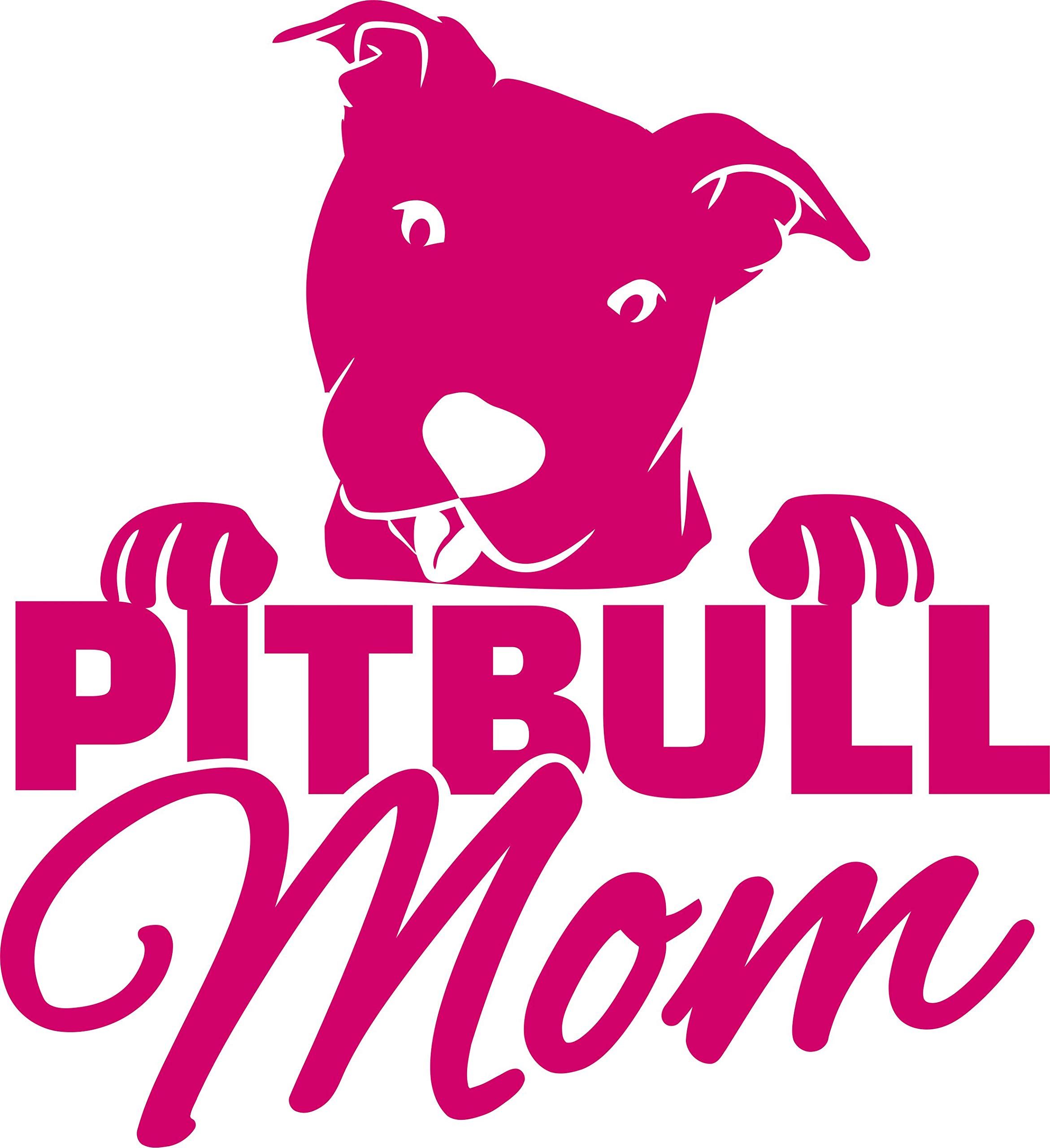 Pitbull Mom Peeking Pit Decal - 10 Inch White Vinyl Sticker for Car, Laptop, Window - Perfect for Pet Lovers & Funny Car Decor