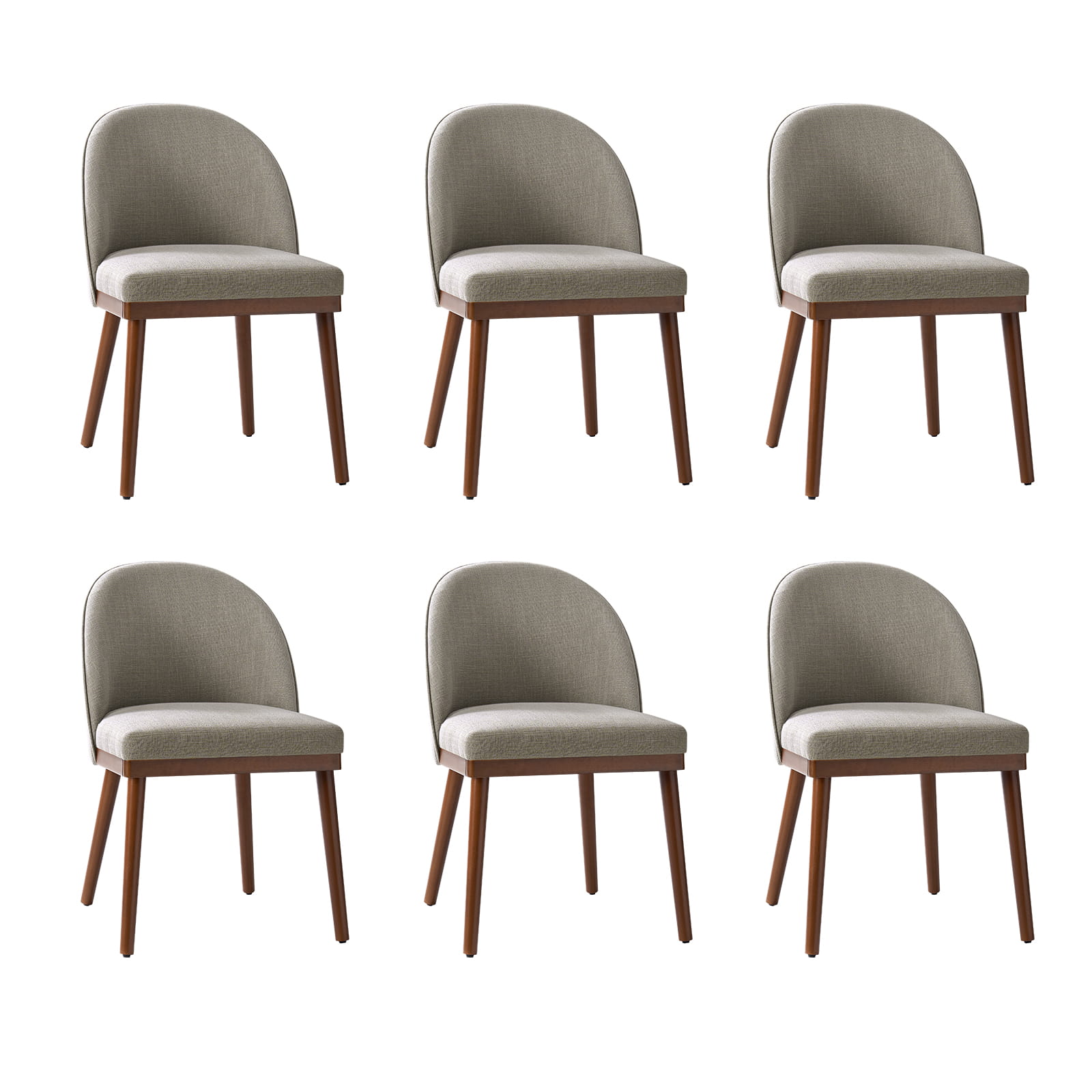 Serta Upholstered Dining Chairs with Solid Wood Legs - Comfortable Modern Kitchen & Dining Room Seating (Set of 2/4/6) for Home, Restaurant, or Office Use