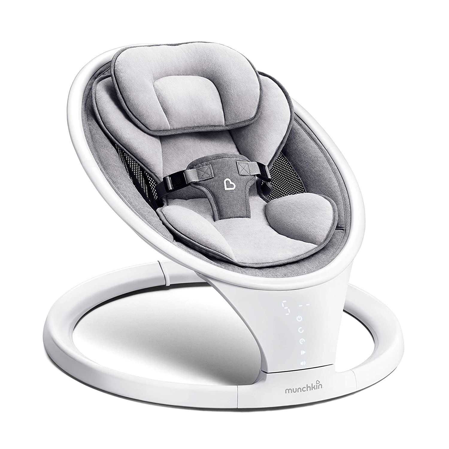 Munchkin Bluetooth Baby Swing with Remote Control - Smart Infant Swing for Soothing & Sleep - Perfect for Nursery, Travel & Hands-Free Parenting