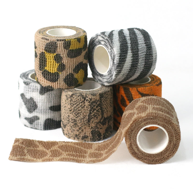 Coflex Grip Tape 5cm Mixed Animal Prints - Non-Slip Sports Tape for Hockey, Tennis, Badminton Rackets - Perfect for Athletes and Outdoor Activities
