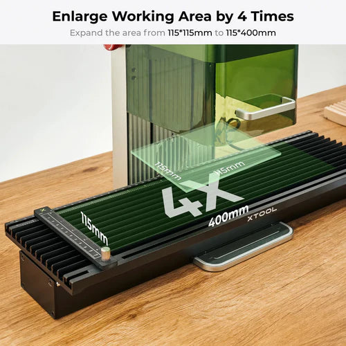 xTool F1 Laser Engraver Slide Extension - Precision Laser Cutting & Engraving Accessory for Wood, Metal, Leather | DIY Crafting, Home Decor & Personalized Gifts