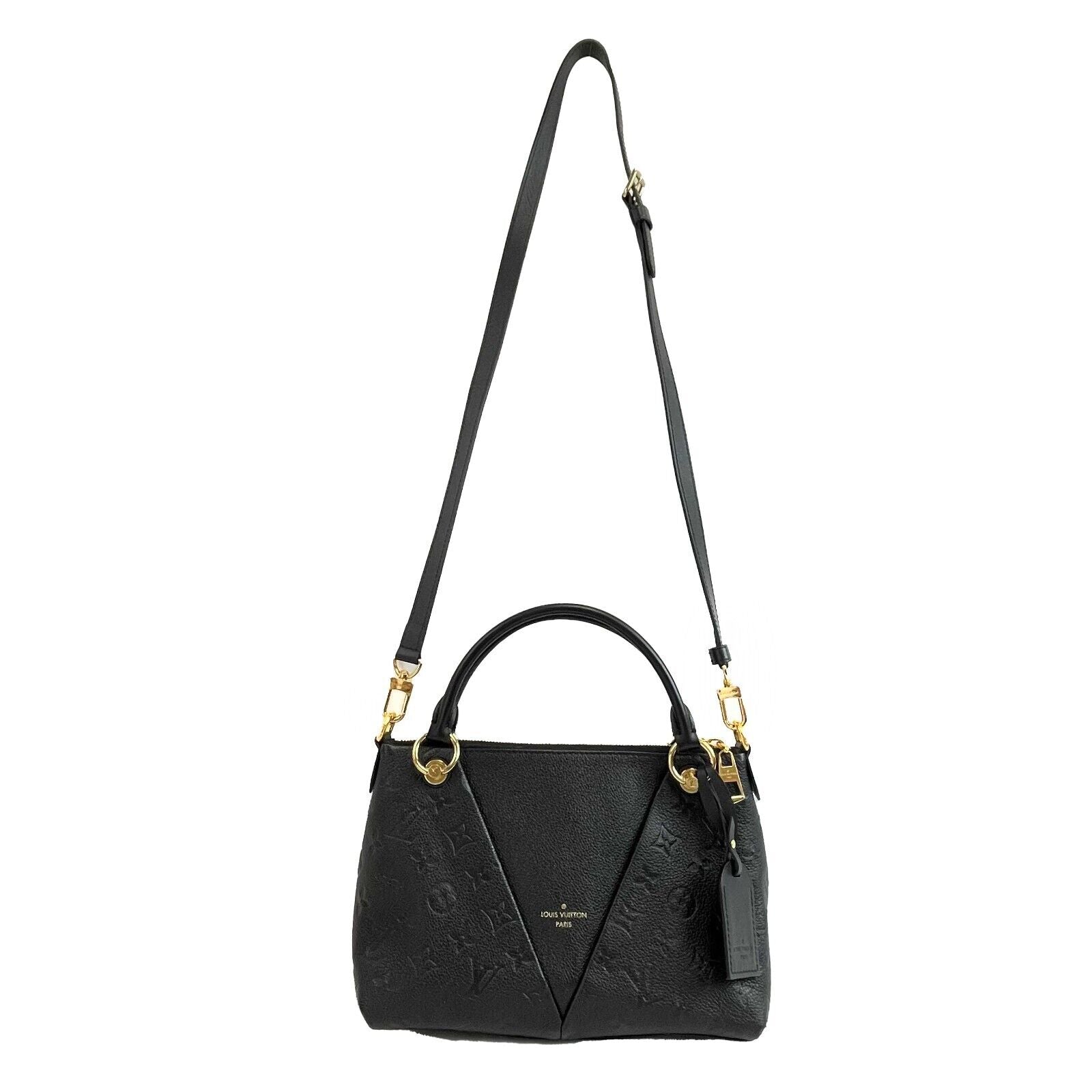 Authentic Louis Vuitton Empreinte V Tote BB Crossbody Bag in Rare Black | Luxury Leather Handbag for Women | Perfect for Work, Travel & Evening Events