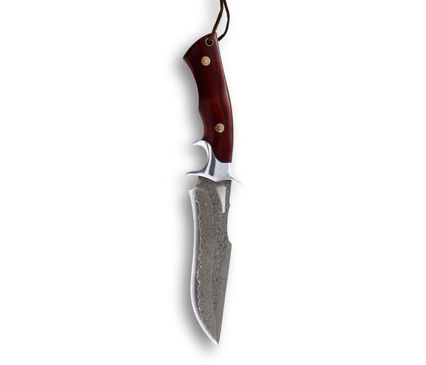Premium Velar Japanese Hunting Knife - VG-10 Damascus Steel Blade & Exotic Red Sandalwood Handle - Perfect for Outdoor Adventures, Camping, and Bushcraft Survival
