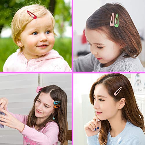 100pcs Light Green Metal Hair Clips for Girls & Women - 5cm Snap Barrettes for Baby, Children & Adults - Perfect for School, Parties, Weddings & Daily Hair Styling