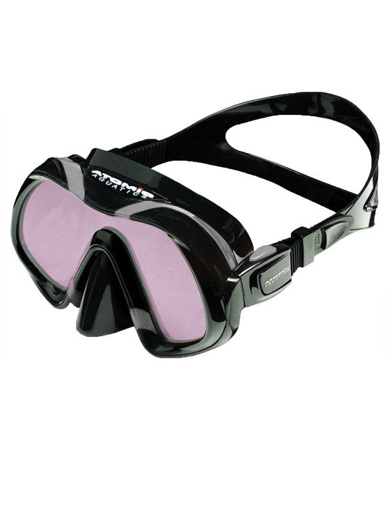 Atomic Aquatics Venom Arc Dive Mask - Premium Scuba Diving Mask for Snorkeling & Spearfishing - Comfortable Low Volume Design for Clear Underwater Vision - Perfect for Ocean Adventures, Pool Training & Water Sports