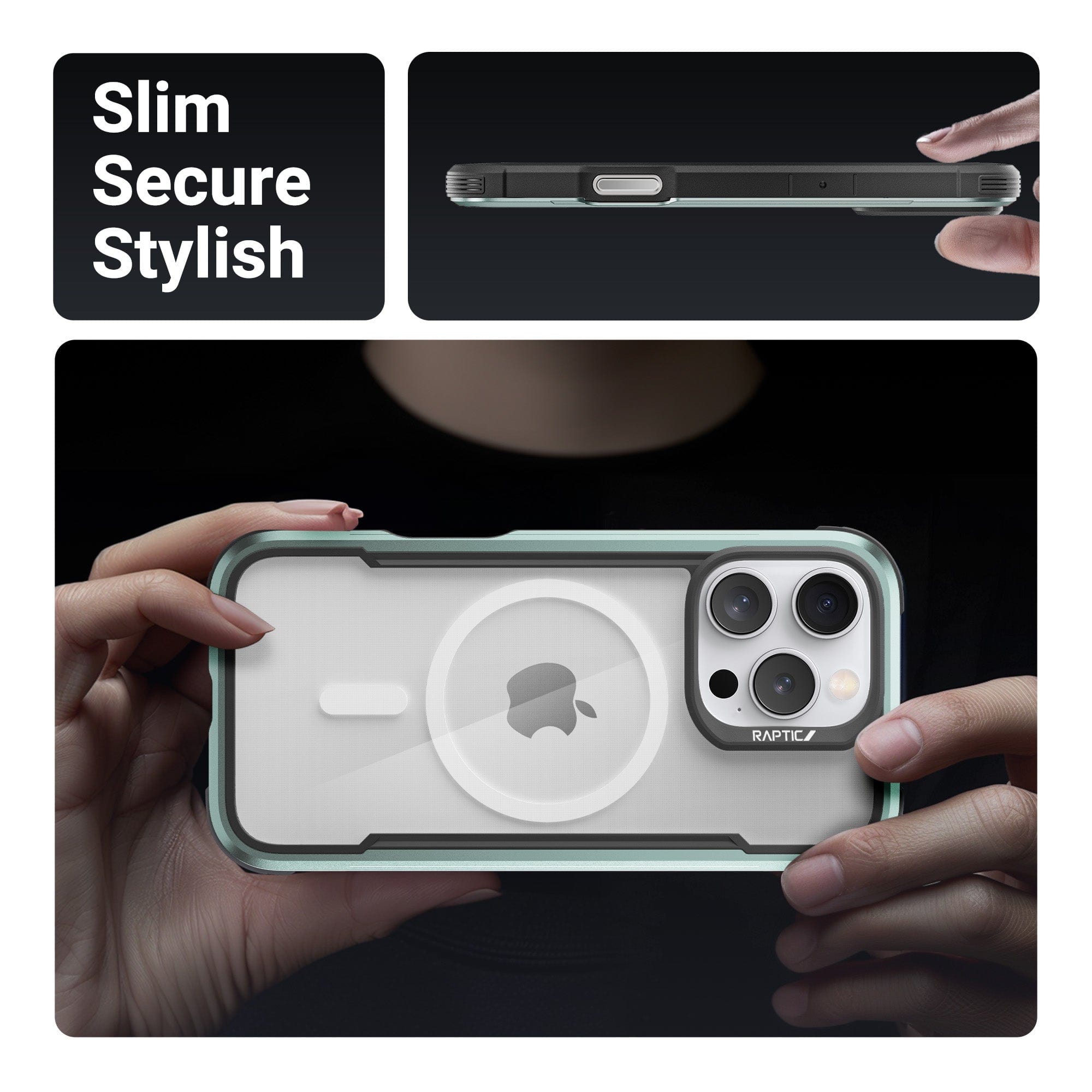Raptic Shield MagSafe Case for iPhone 16 Pro - Shockproof Protective Cover with Magnetic Alignment - Perfect for Work, Travel & Outdoor Activities