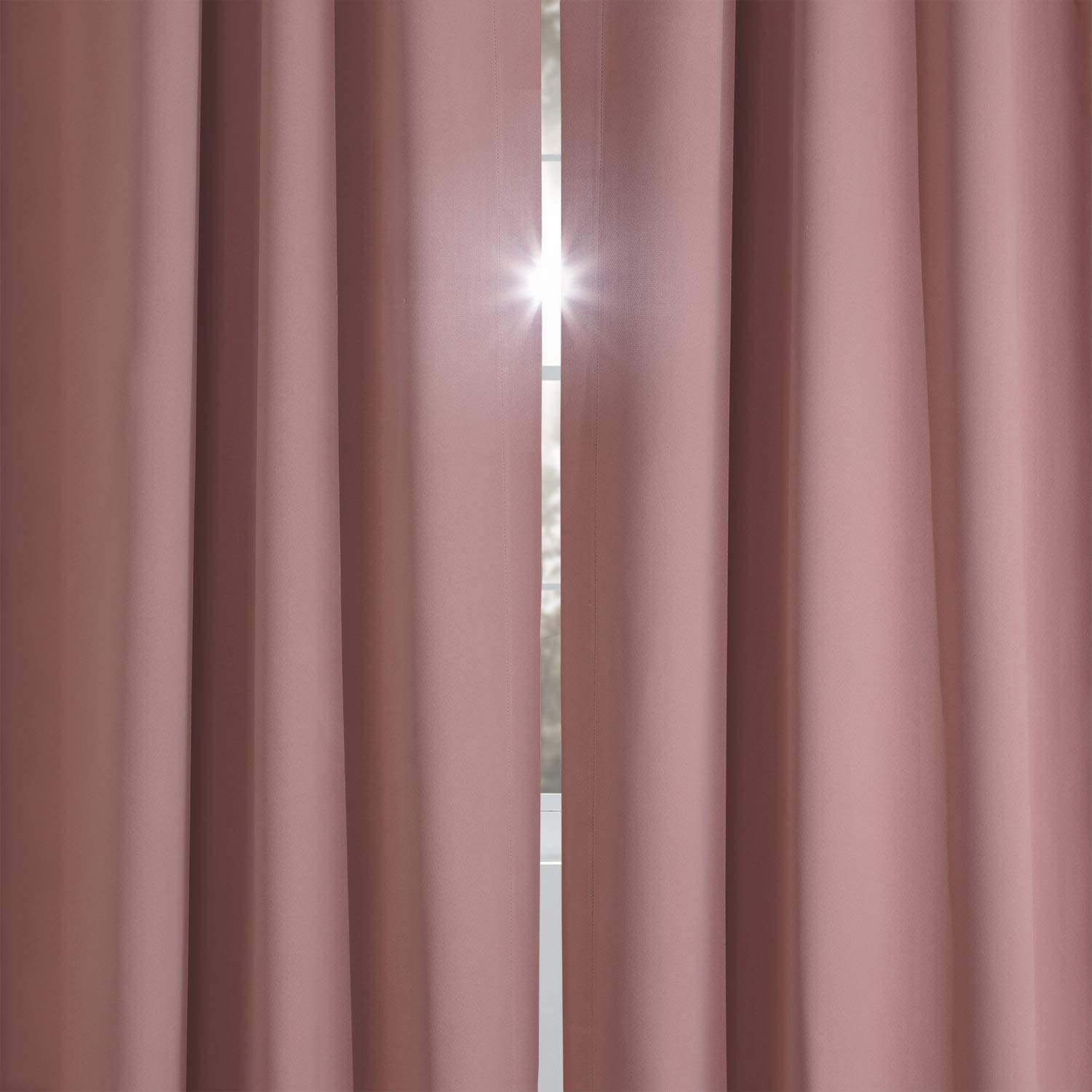 Blackout Curtains 50x108 Inches - Thermal Insulated Room Darkening Drapes for Bedroom & Living Room, Fresco Blush (1 Panel) - Perfect for Home Theater, Nursery & Light Sleepers