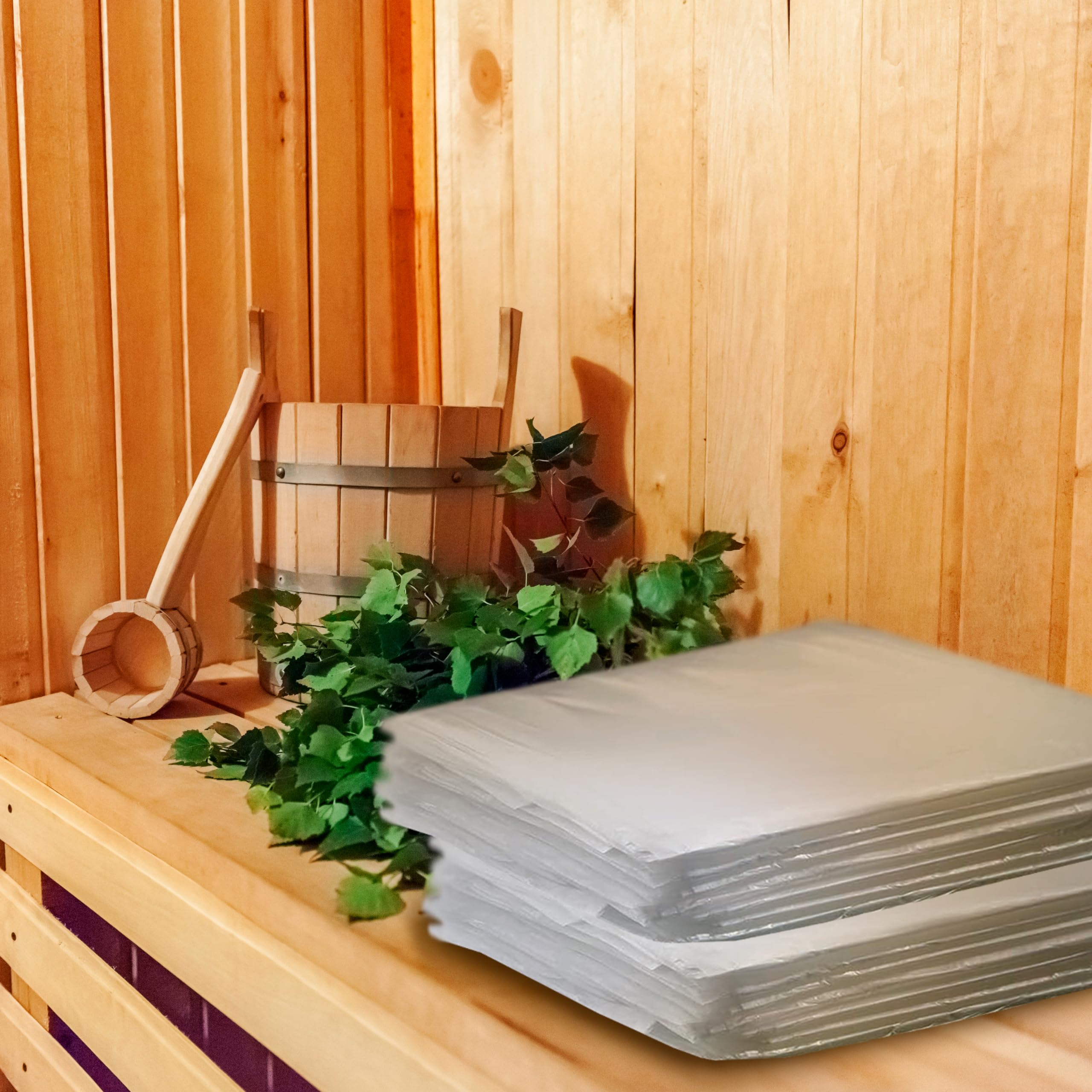 50 Pcs Disposable Plastic Sheeting for Body Wrap & Sauna Bag, 83x47 Inches - Sauna Blanket Liners for Detox, Weight Loss & Spa Treatments