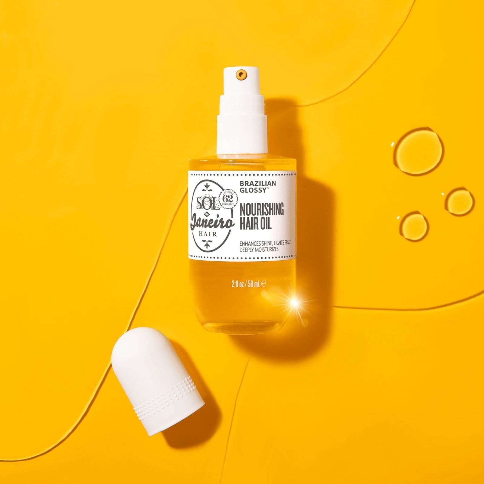 Brazilian Glossy™ Nourishing Hair Oil - 100% Natural Hair Treatment for Shine & Growth | Perfect for Dry, Damaged & Curly Hair | Daily Use & Styling Essential