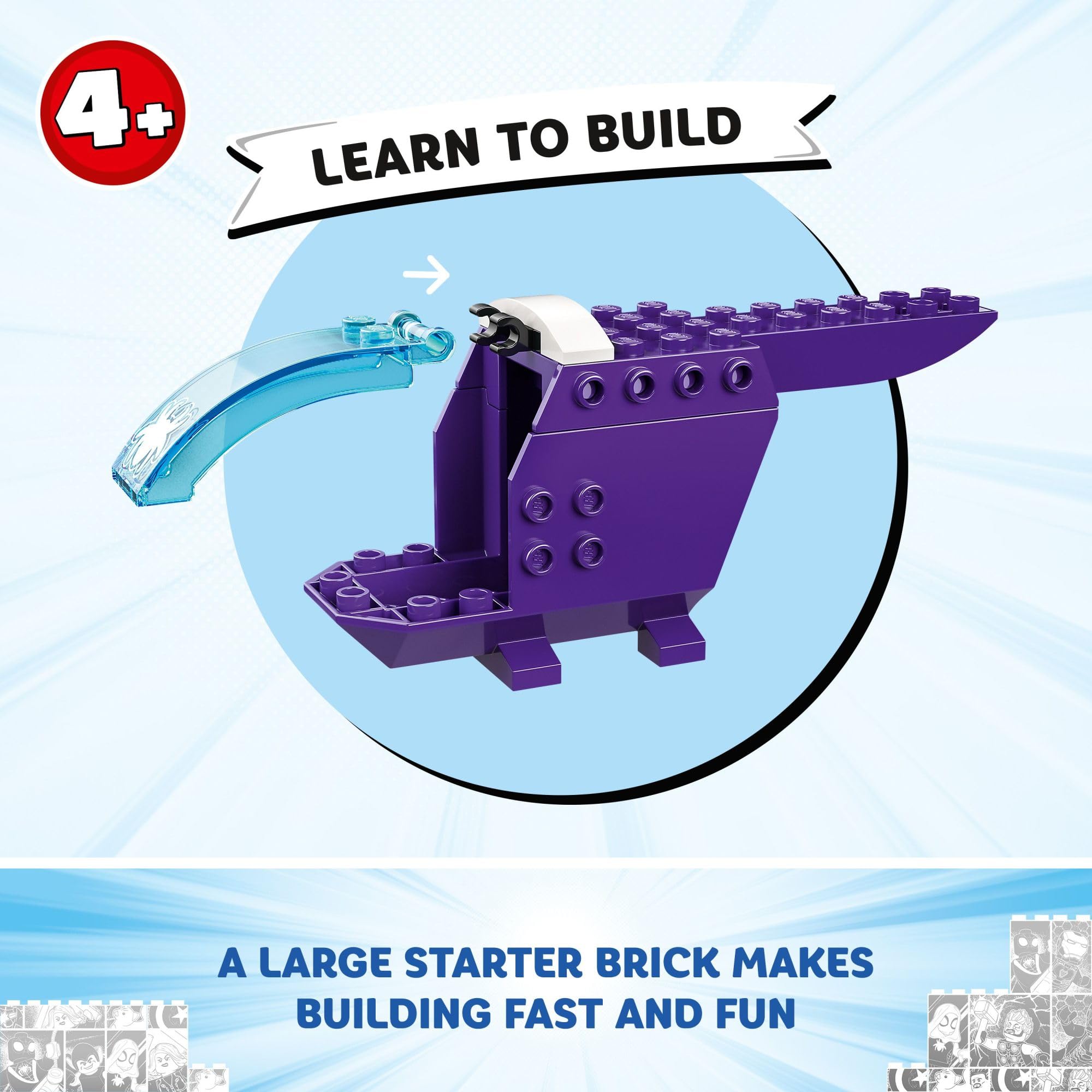 LEGO Marvel Team Spidey Web Spinner Headquarters Building Set | Disney+ Spidey and His Amazing Friends Toys | Iron Man & Spider-Man Action Figures for Kids Ages 4-6 | Creative Play & Superhero Battles (Set 10794)