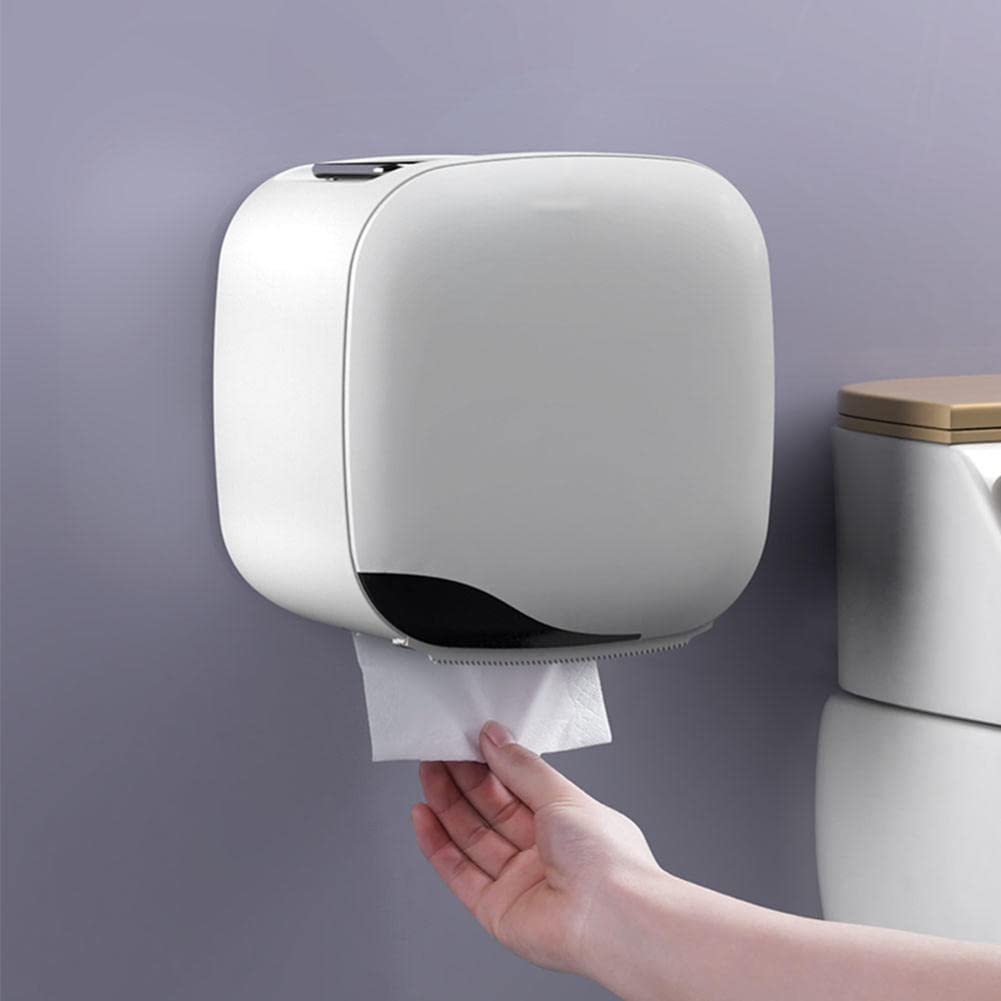 ACGrade Wall Mounted Toilet Paper Holder - Waterproof Bathroom Tissue Dispenser with Punch-Free Design for Home, Office & RV Use