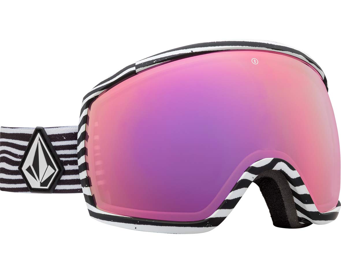 Electric Egg Goggles - Volcom Brose/Pink Chrome with Bonus Yellow Green Lenses - UV Protection for Cycling, Skiing & Outdoor Sports