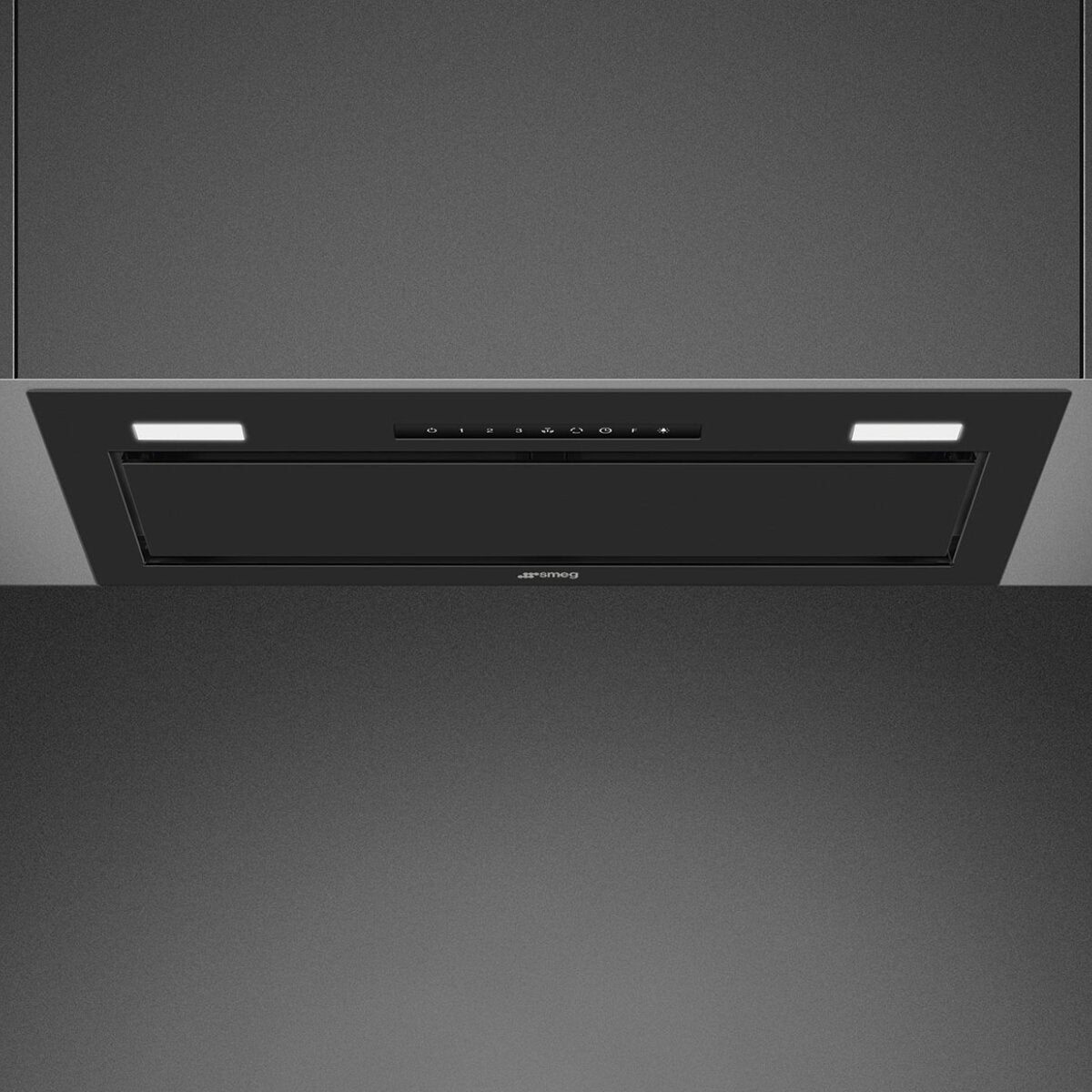 Smeg 60cm Undermount Rangehood with AutoVent 2.0 Technology - Matte Black KSGAU6P4MB | Powerful Kitchen Ventilation for Modern Homes | Perfect for Open-Concept Kitchens & Heavy Cooking