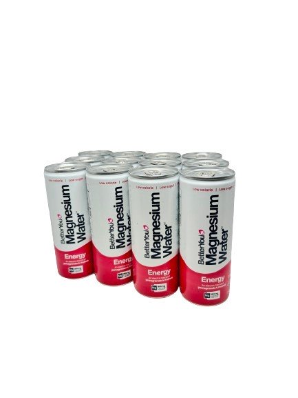 BetterYou Magnesium Water Energy - 12 x 250ml Bottles | Natural Electrolyte Drink for Hydration & Recovery | Perfect for Post-Workout, Travel & Daily Wellness