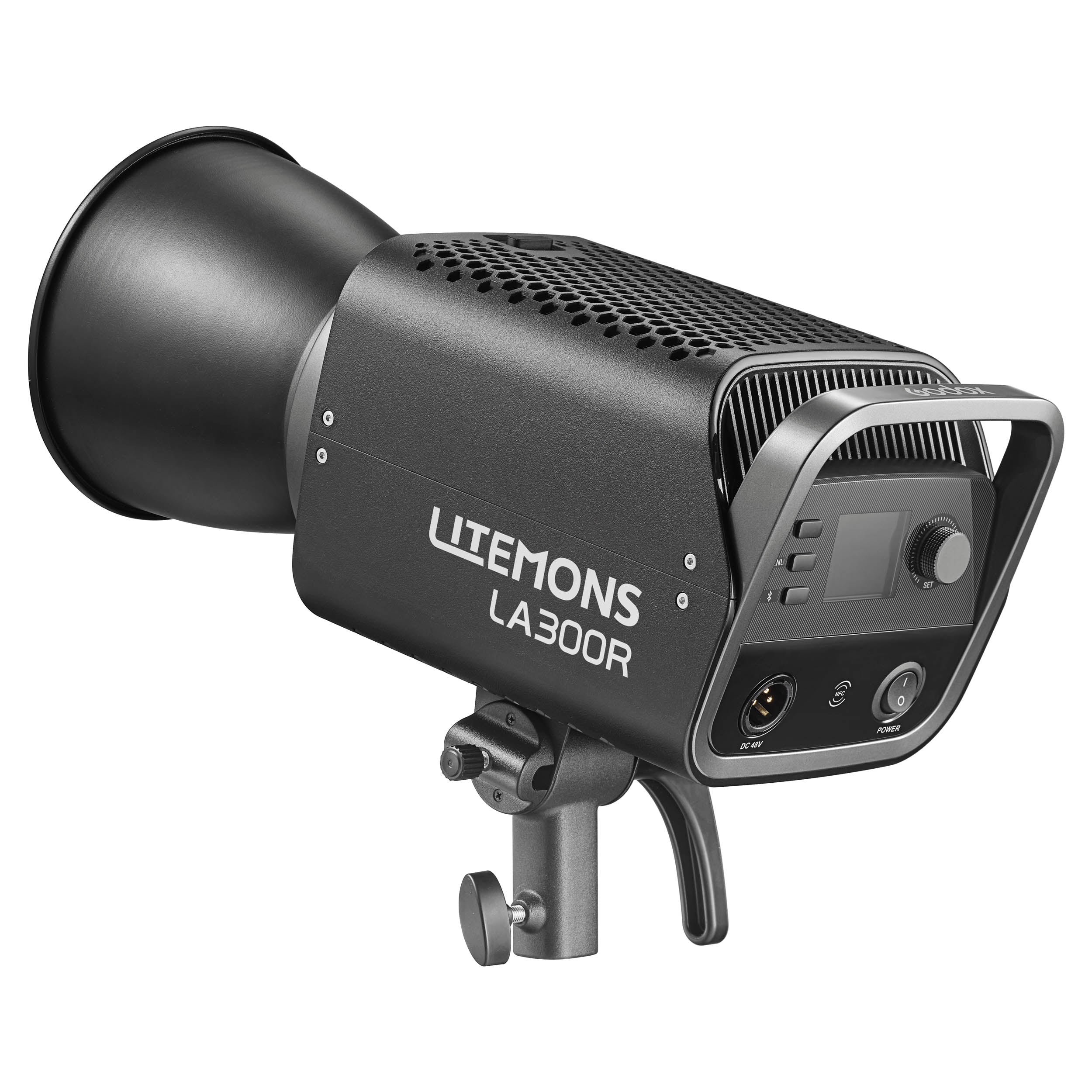 LITEMONS LA300R Full Color RGB COB LED Studio Light - Professional Video Lighting for Photography, YouTube & Live Streaming (Black) - Perfect for Studio, Vlogging & Content Creation
