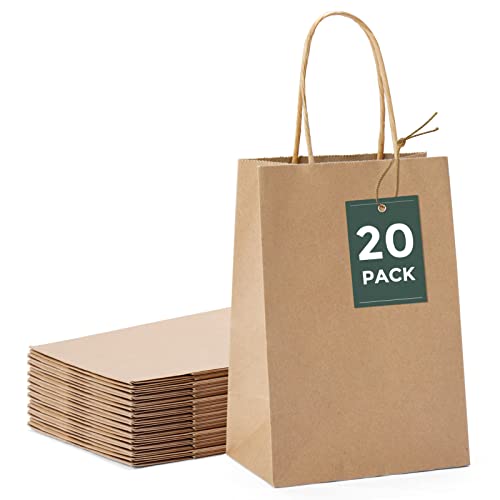 Brown 5.25x3.75x8 Inch 20Pcs