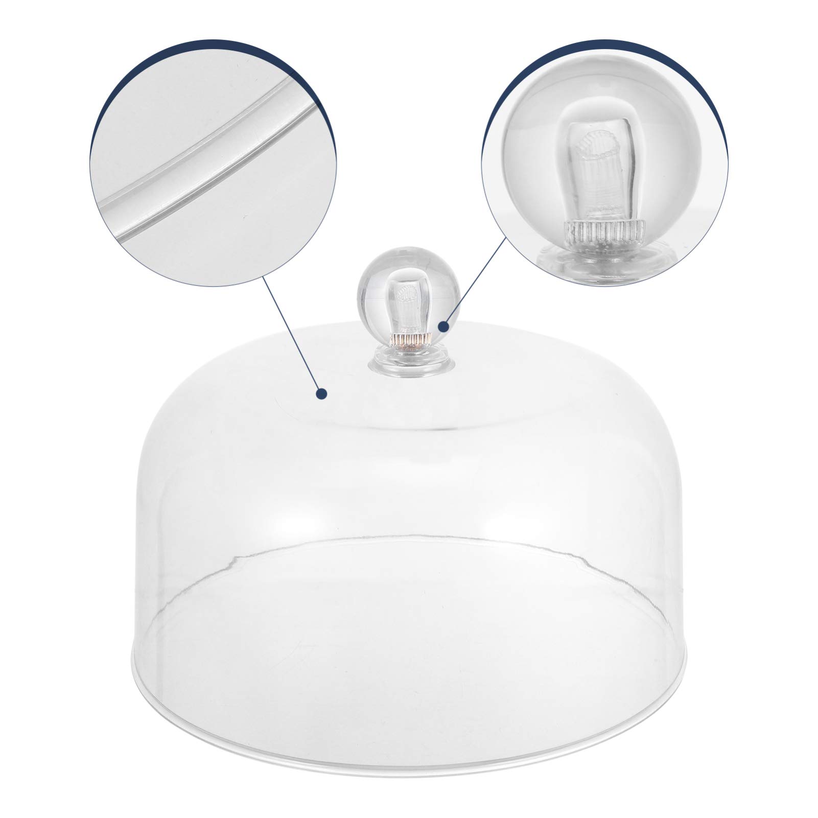 Plastic Cake Dome Cover - Round Transparent Cake Stand Protector for Dessert Display, Food Serving Tray & Pedestal Showcase | Perfect for Bakeries, Parties & Kitchen Storage