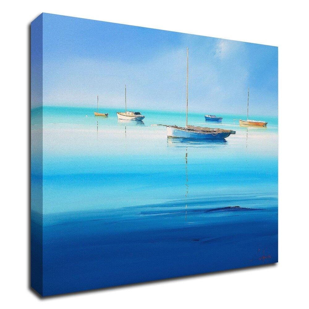 Blue Couta by Craig Trewin - Premium Canvas Wall Art Print - Ready to Hang - Ocean Themed Home Decor for Living Room, Bedroom & Office