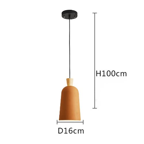 Modern Wood LED Chandelier with Geometric Metal Shade - Minimalist Pendant Lighting for Living Room, Kitchen Island, Dining Table, Bedroom & Bedside - Energy Efficient Hanging Light Fixture for Home Decor & Interior Design