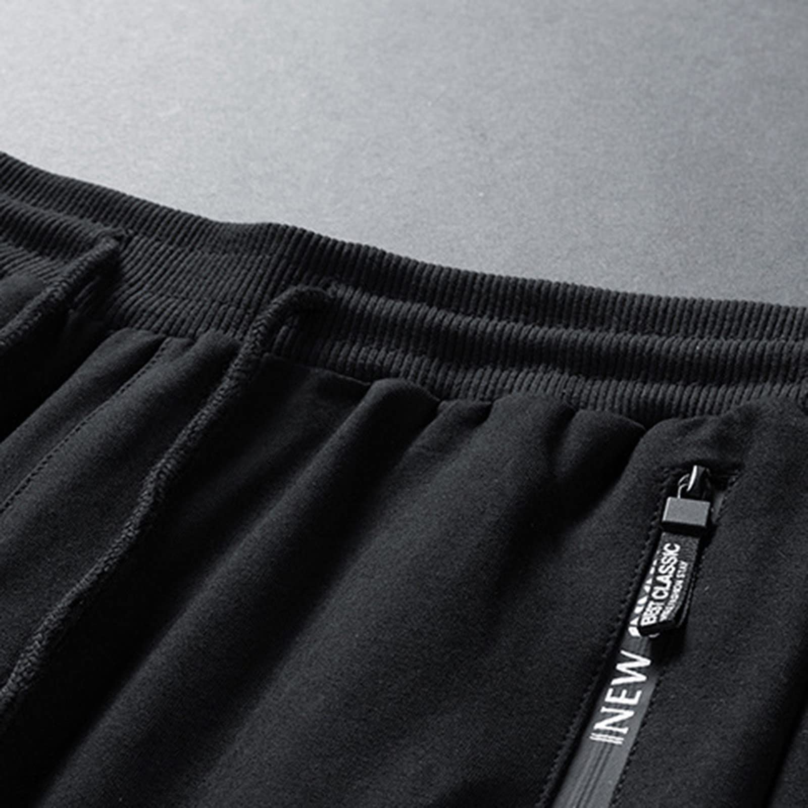 Men's Casual Joggers with Zip Pockets - Lightweight Elastic Waist Sweatpants for Running & Lounge Wear | UK Sizing | Perfect for Gym, Travel & Everyday Comfort