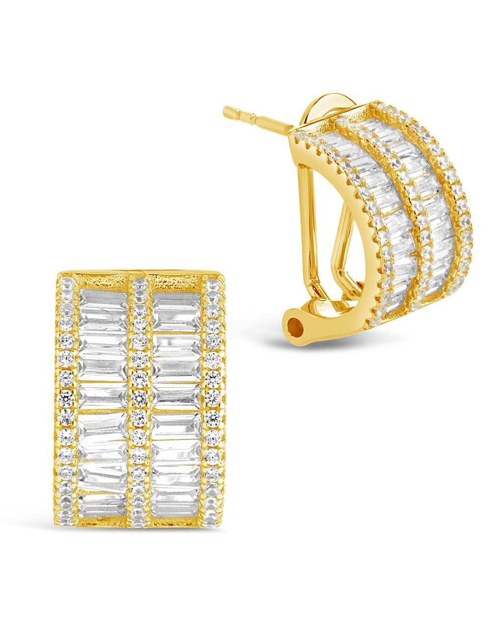 Serena CZ Hoop Earrings for Women - 925 Sterling Silver Cubic Zirconia Huggie Hoops | Perfect for Everyday Wear, Parties & Gifts