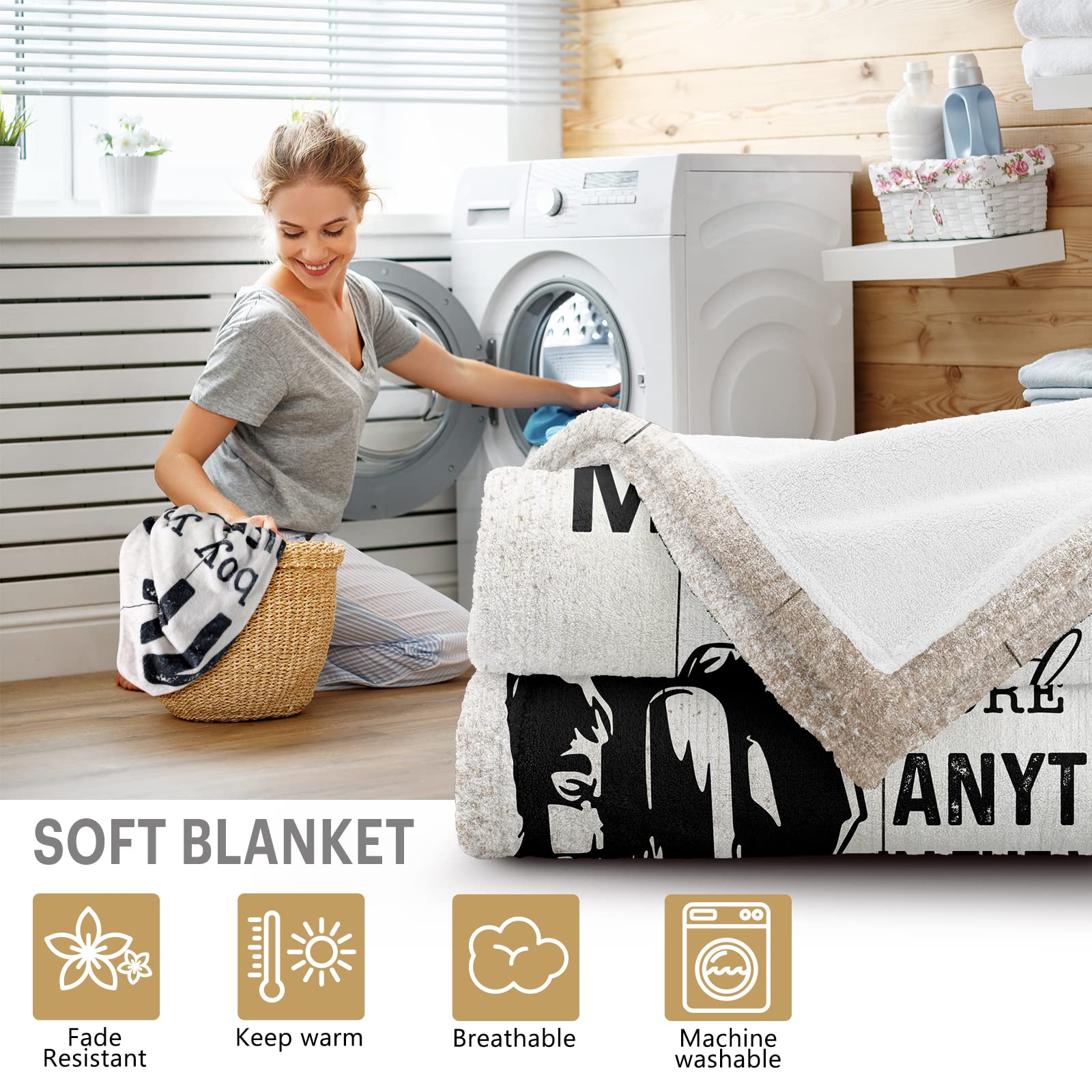 Soft Fleece Throw Blanket for Son - Birthday & Graduation Gift - 60
