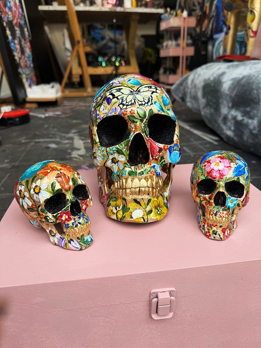 Original Handcrafted Sculpture Set of 3 - Unique Home Decor Art Pieces for Living Room, Office & Gift Giving