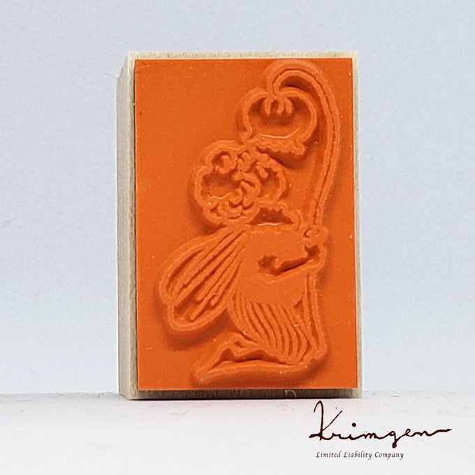 Krimgen Wooden Rubber Stamp - Lily of the Valley Floral Design for Scrapbooking, Card Making & DIY Crafts