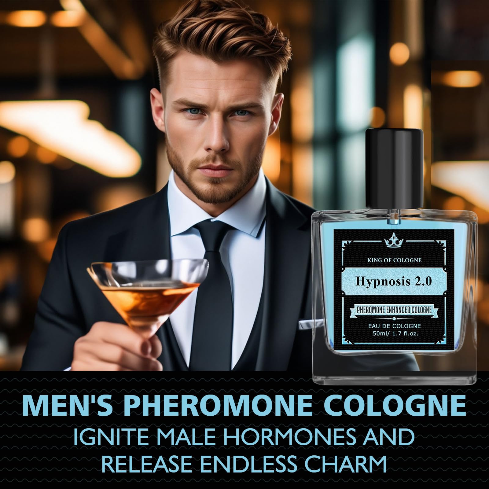Her Ioss Pheromone Cologne for Men - Hypnosis 2.0 Cologne | Long-Lasting Pheromone Perfume for Attraction | Best Gift for Father, Husband & Boyfriend | Date Night & Special Occasions