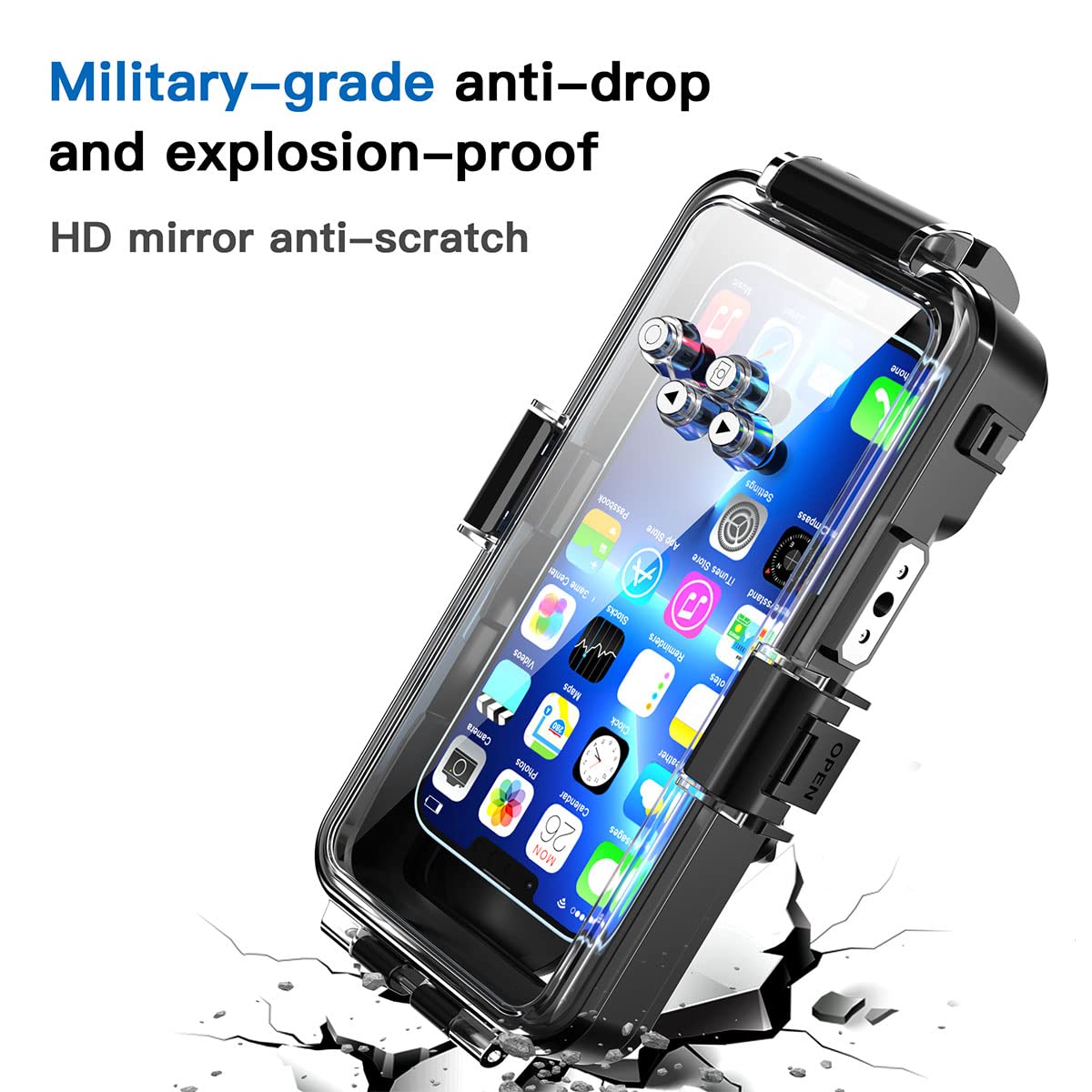**AICase Waterproof Phone Case for iPhone 13/12/11/XR/X/8/7 – 30M Underwater Protection, Shockproof & Durable Cover – Ideal for Swimming, Snorkeling, Surfing, Beach, Pool & Outdoor Adventures – Perfect for Travel, Hiking, and Water Sports Enthusiasts**