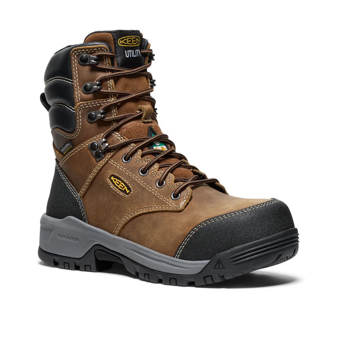 **Keen Evanston Women's Size 8 Waterproof Composite Toe Work Boots - Brown (1029671) - Durable & Comfortable for Construction, Hiking & Outdoor Work**