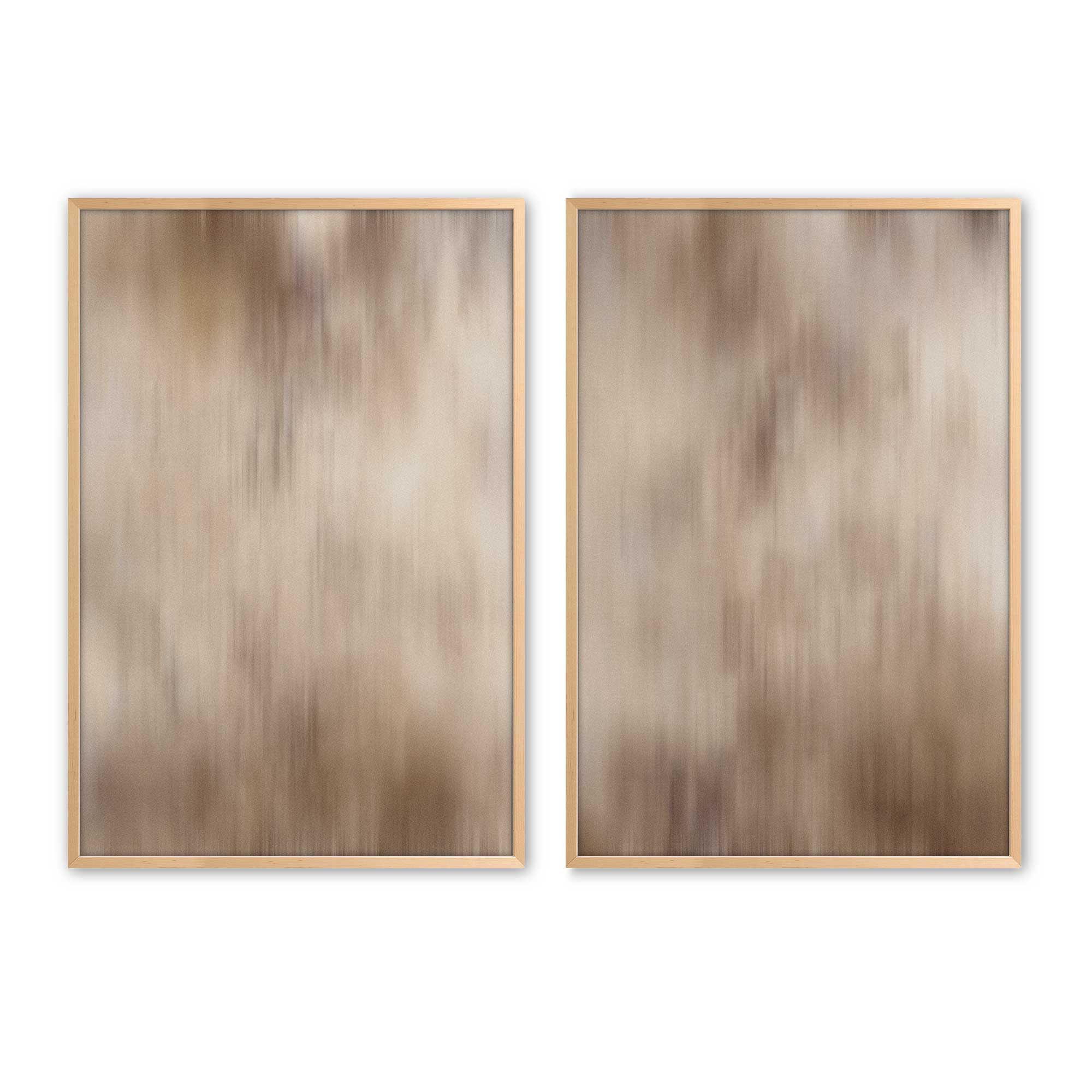 Cosmic Latte Set of 2 Prints - Modern Space Themed Wall Art for Living Room & Bedroom Decor