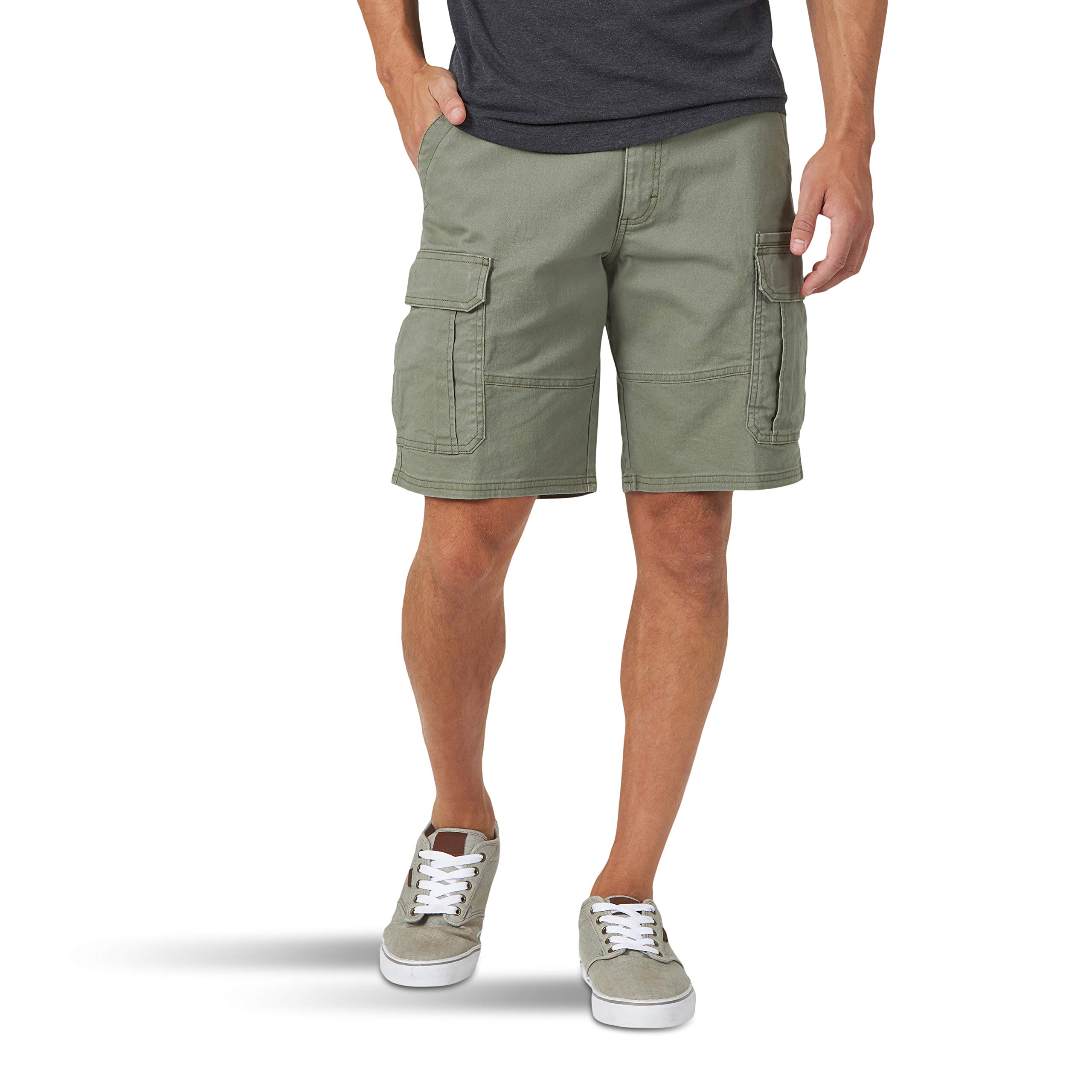 Wrangler Authentics Men's Classic Cargo Stretch Shorts - Comfortable & Durable Work Shorts for Outdoor Activities, Hiking, and Casual Wear