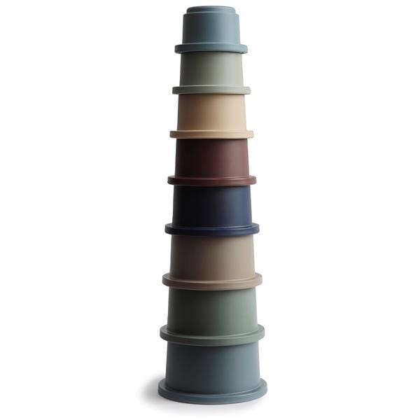 Mushie Stacking Cups Toy for Toddlers - Educational Baby Toys for Learning & Play - Perfect for Bath Time, Beach, and Indoor Fun