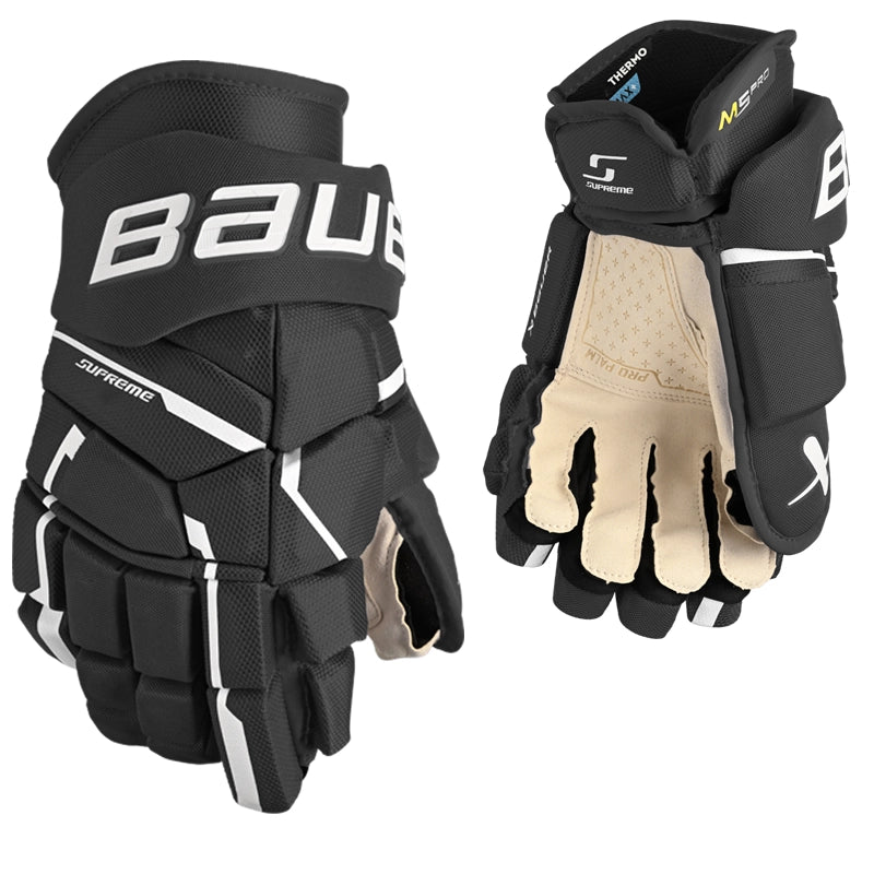 Bauer Supreme M5 Pro Hockey Gloves - Senior Level Ice Hockey Gloves for Men - Perfect for Competitive Play & Training Sessions