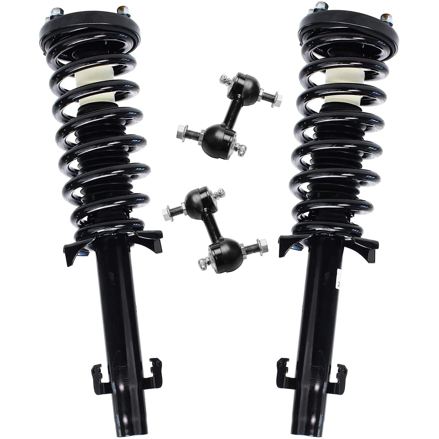 Detroit Axle - Complete Front Suspension Kit for 2008-2012 Honda Accord (Sedan & Coupe) - 2.4L Struts with Coil Springs & Sway Bars - Replacement Shocks Assembly - Perfect for Smooth Ride & Enhanced Handling on City Roads & Highways
