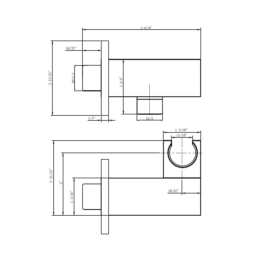 Devon 2 3-Way Shower System with Hand Shower - Flush Mount - 12 Inch Brass/Matt Black Finish - Perfect for Bathroom Renovation & Spa-Like Shower Experience